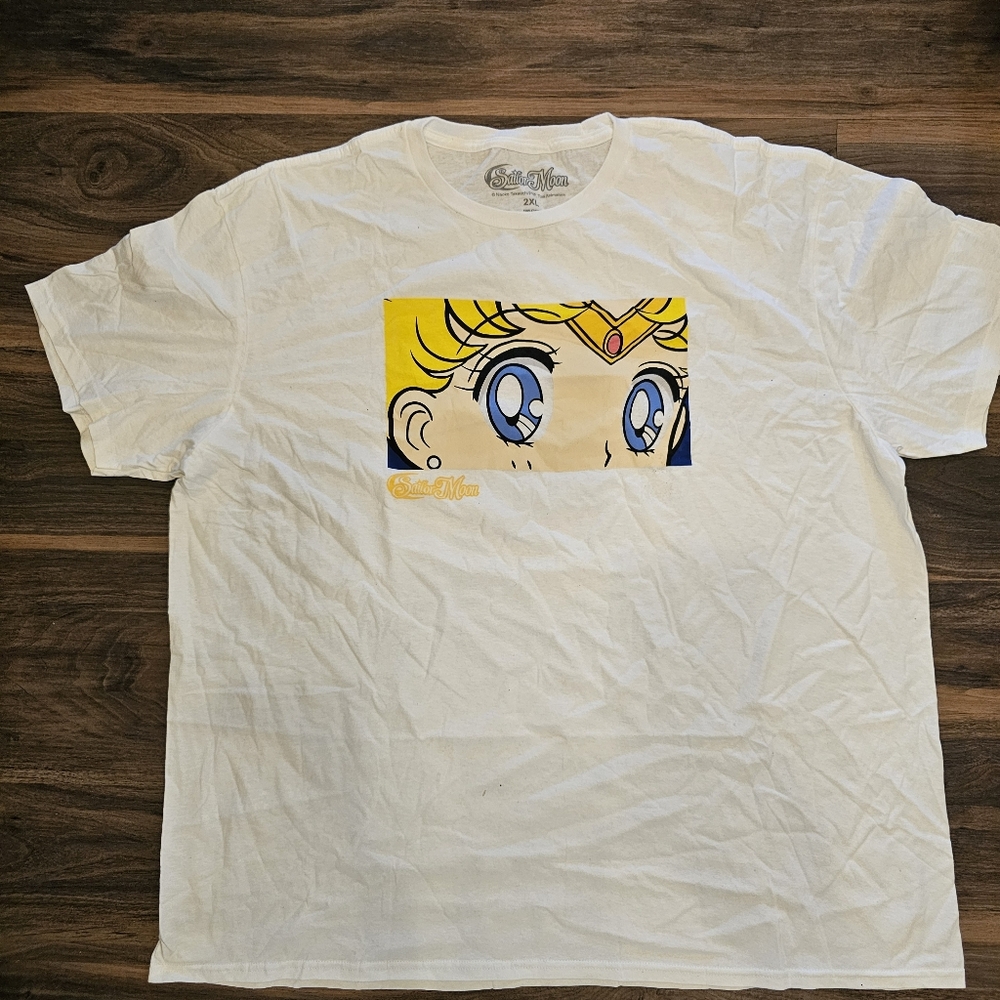 White Graphic T-Shirt with Anime Design